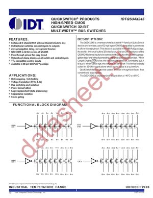 IDTQS34X245Q3G datasheet  